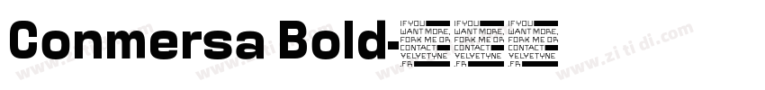 Conmersa Bold字体转换